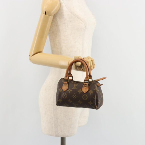 LOUIS VUITTON Monogram Mini Speedy Hand Bag M41534 LV Auth 188268