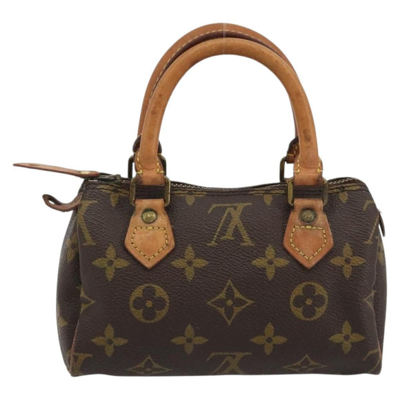 LOUIS VUITTON Monogram Mini Speedy Hand Bag M41534 LV Auth 188268