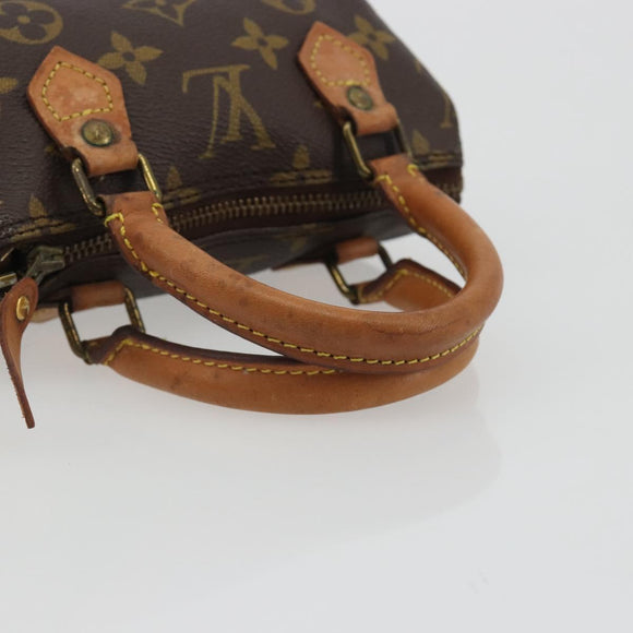LOUIS VUITTON Monogram Mini Speedy Hand Bag M41534 LV Auth 188268