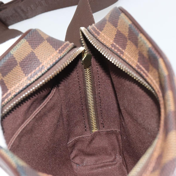 LOUIS VUITTON Damier Ebene Olaf PM Shoulder Bag N41442 LV Auth 188269