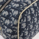 Christian Dior Trotter Canvas Shoulder Bag PVC Blue Silver Auth 188271-9