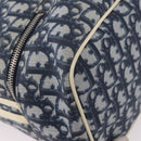 Christian Dior Trotter Canvas Shoulder Bag PVC Blue Silver Auth 188271-15