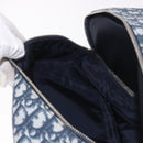 Christian Dior Trotter Canvas Shoulder Bag PVC Blue Silver Auth 188271-24