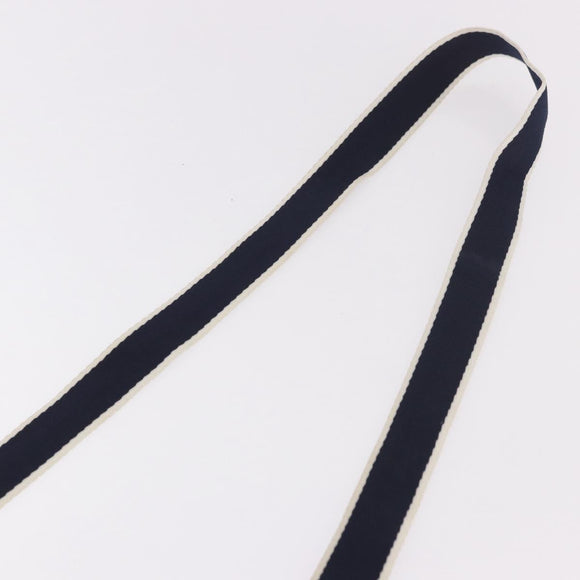 Christian Dior Trotter Canvas Shoulder Bag PVC Blue Silver Auth 188271
