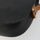 Christian Dior Shoulder Bag Leather Black Gold Auth 188273-12