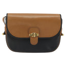 Christian Dior Shoulder Bag Leather Black Gold Auth 188273-2