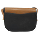 Christian Dior Shoulder Bag Leather Black Gold Auth 188273-3