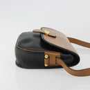 Christian Dior Shoulder Bag Leather Black Gold Auth 188273-4