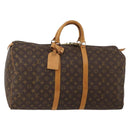 LOUIS VUITTON Monogram Keepall 55 Boston Bag M41424 LV Auth 188275V-1