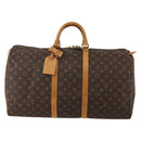 LOUIS VUITTON Monogram Keepall 55 Boston Bag M41424 LV Auth 188275V-13