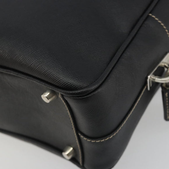 PRADA Tote Bag Saffiano leather Black Silver Auth 188279SAV