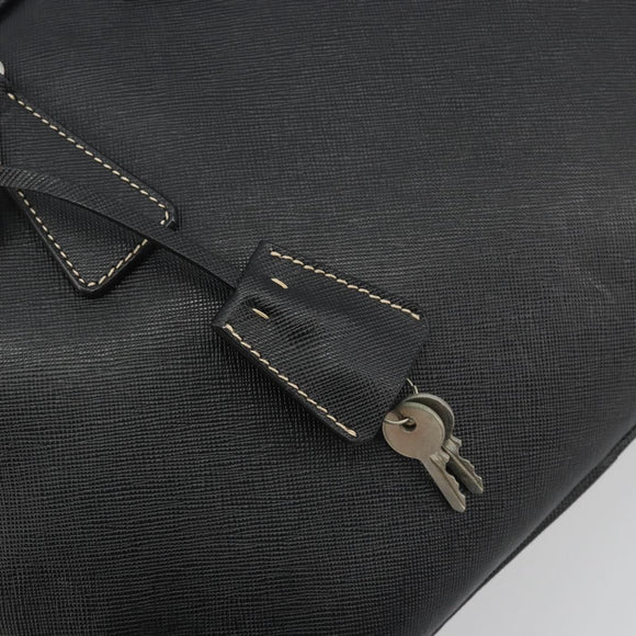 PRADA Tote Bag Saffiano leather Black Silver Auth 188279SAV