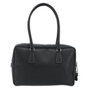 PRADA Tote Bag Saffiano leather Black Silver Auth 188279SAV-3