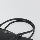 PRADA Tote Bag Saffiano leather Black Silver Auth 188279SAV-8