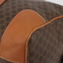 CELINE Macadam Canvas Boston Bag PVC Leather Brown Gold Auth 188283A-14