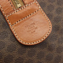 CELINE Macadam Canvas Boston Bag PVC Leather Brown Gold Auth 188283A-12