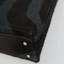 Salvatore Ferragamo Shoulder Bag Harako leather Black Silver Auth 188284A-12