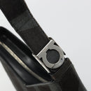 Salvatore Ferragamo Shoulder Bag Harako leather Black Silver Auth 188284A-14