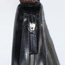Salvatore Ferragamo Shoulder Bag Harako leather Black Silver Auth 188284A-15