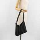 Salvatore Ferragamo Shoulder Bag Harako leather Black Silver Auth 188284A-22