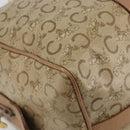 CELINE C Sulky Hand Bag PVC Beige Gold Auth 188286-14