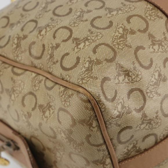 CELINE C Sulky Hand Bag PVC Beige Gold Auth 188286