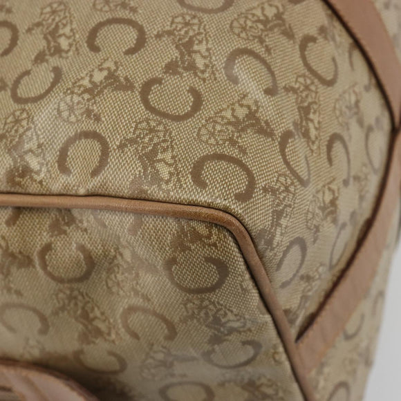 CELINE C Sulky Hand Bag PVC Beige Gold Auth 188286