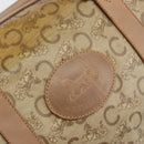CELINE C Sulky Hand Bag PVC Beige Gold Auth 188286-18