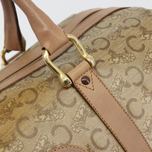 CELINE C Sulky Hand Bag PVC Beige Gold Auth 188286