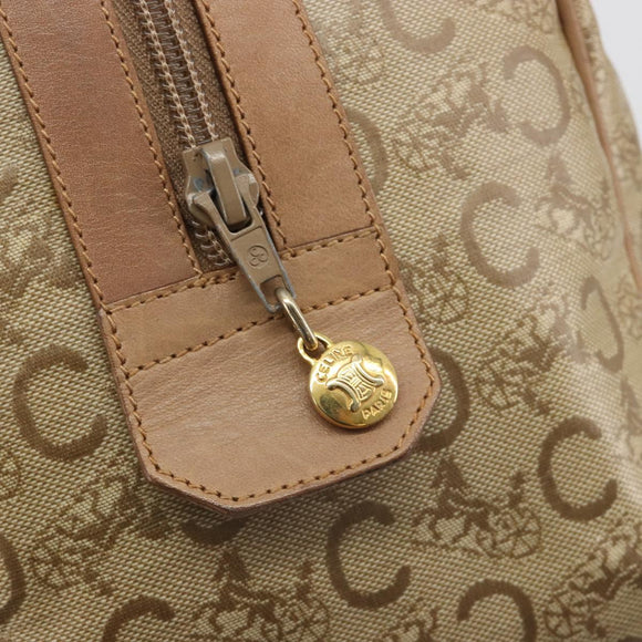 CELINE C Sulky Hand Bag PVC Beige Gold Auth 188286
