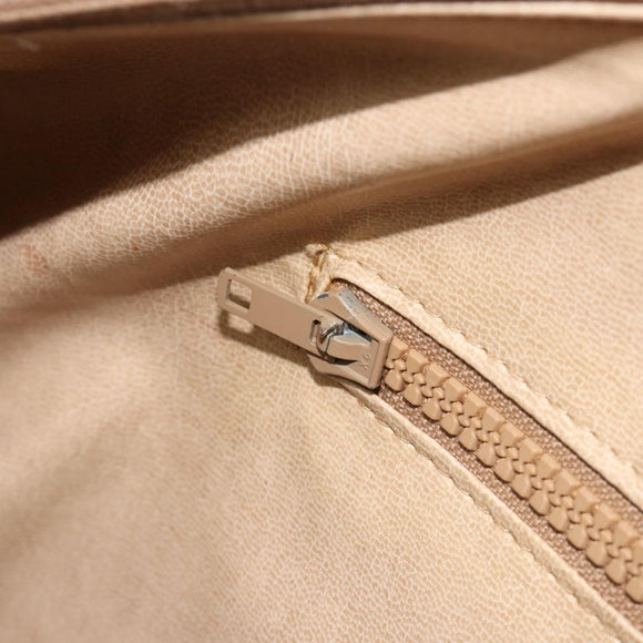 CELINE C Sulky Hand Bag PVC Beige Gold Auth 188286