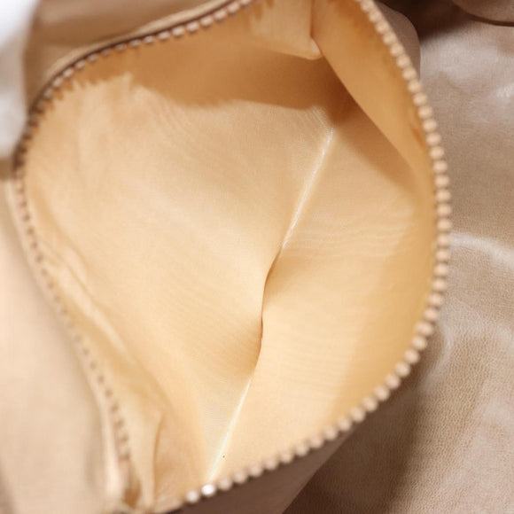 CELINE C Sulky Hand Bag PVC Beige Gold Auth 188286