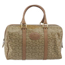 CELINE C Sulky Hand Bag PVC Beige Gold Auth 188286-13