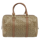 CELINE C Sulky Hand Bag PVC Beige Gold Auth 188286-2