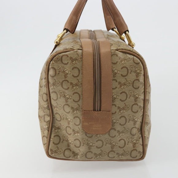 CELINE C Sulky Hand Bag PVC Beige Gold Auth 188286