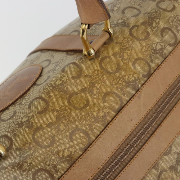 CELINE C Sulky Hand Bag PVC Beige Gold Auth 188286