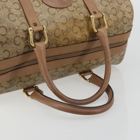 CELINE C Sulky Hand Bag PVC Beige Gold Auth 188286
