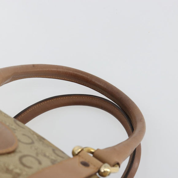 CELINE C Sulky Hand Bag PVC Beige Gold Auth 188286