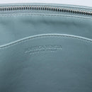 BOTTEGA VENETA MAXI INTRECCIATO Clutch Bag Leather Gray Silver Auth 188287A-15