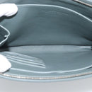 BOTTEGA VENETA MAXI INTRECCIATO Clutch Bag Leather Gray Silver Auth 188287A-16