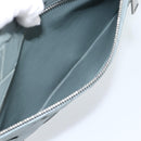 BOTTEGA VENETA MAXI INTRECCIATO Clutch Bag Leather Gray Silver Auth 188287A-23