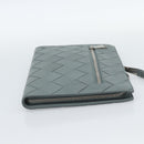 BOTTEGA VENETA MAXI INTRECCIATO Clutch Bag Leather Gray Silver Auth 188287A-5