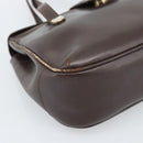 CELINE Handtas Leer Bruin Goud Auth 188288-14