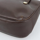 CELINE Handtas Leer Bruin Goud Auth 188288-15