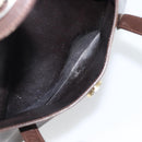 CELINE Handtas Leer Bruin Goud Auth 188288-21