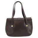 CELINE Handtas Leer Bruin Goud Auth 188288-2