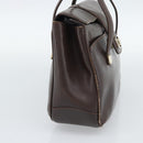 CELINE Handtas Leer Bruin Goud Auth 188288-3