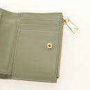 BOTTEGA VENETA MAXI INTRECCIATO Wallet Leather Beige Gold Auth 188290M-18