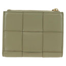 BOTTEGA VENETA MAXI INTRECCIATO Wallet Leather Beige Gold Auth 188290M-2