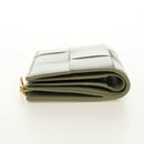 BOTTEGA VENETA MAXI INTRECCIATO Wallet Leather Beige Gold Auth 188290M-3